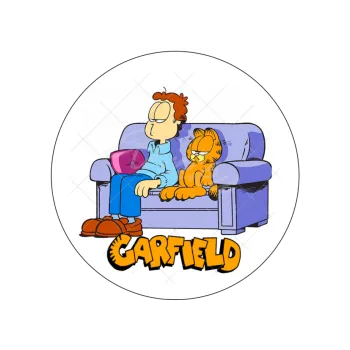 Jedlá dekorace na dort GARFIELD na gauči, VARIANTA Jedlý papír 1179