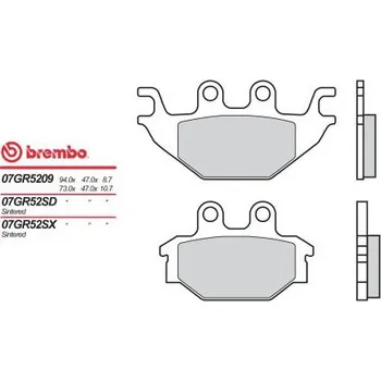 Motodíl Zadní brzdové destičky Brembo SYM 250 SB 2014 - směs 09