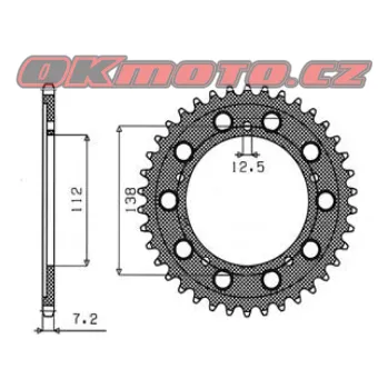 Řetězová sada pro motocykl SUNSTAR (Japonsko) Kalená rozeta SUNSTAR - Honda CBF 600 N, 600ccm - 08-11
