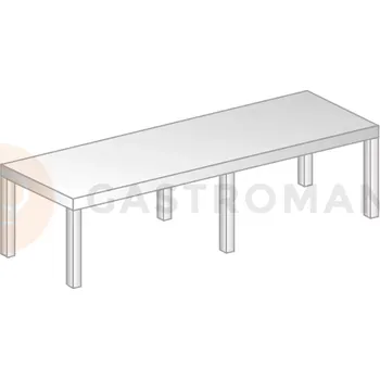 Nástavec na skříň Nástavba na stůl z nerezové oceli, jednoduchá 1630x400x300 mm | DORA METAL, DM-3138