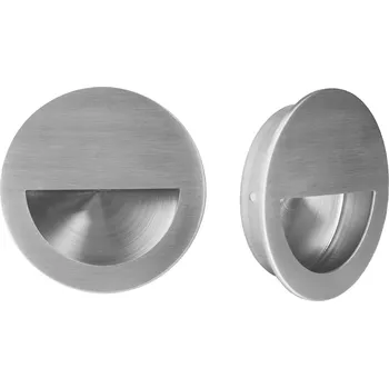 Nábytkové kování Onpira Nerezová zápustná úchytka - kulatá Celkový průměr: 90 mm