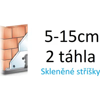 Sada pro táhlovou stříšku do zateplené fasády 0 - 15 cm 2 nosníky