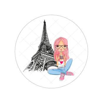 Jedlá dekorace na dort EIFFELOVKA, VARIANTA Jedlý papír 1213