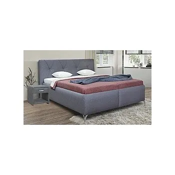 Postel Postel MARTA 2 180cm, s roštem a s úložným prostorem + plynové vzpěry TT33 šedá Doprodej