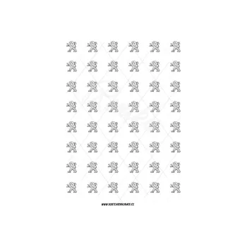 Jedlá dekorace na dort ZNAK PEUGEOT s131