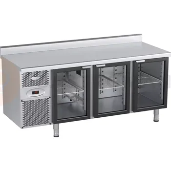 Chladicí stůl s agregátem a prosklenými dveřmi 1825x700x850 mm | DORA METAL, DM-94006