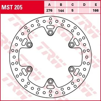 Brzda pro motocykl Přední brzdový kotouč TRW / Lucas Honda CBR 125 R 2004 - 2007