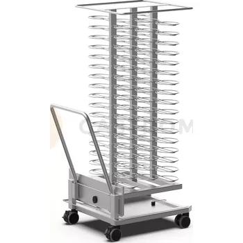 Servírovací stolek Nerezový vozík pro regeneraci k pecím BIG 2021 na 102 talířů | UNOX, QUICK.Plate