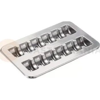 Nádoba na led Krabička bez víčka na 12 makronek, stříbrná 23,5 x 16 cm | ALCAS, 023/12