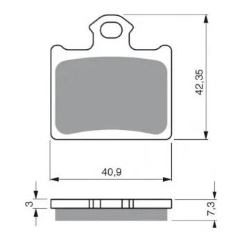 Brzda pro motocykl Zadní brzdové destičky Goldfren Husqvarna TC 85 2014-2017 směs K5