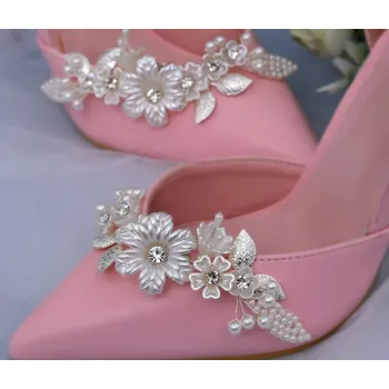 B-TOP Spona na boty s perlami a květy Pearl Flowers