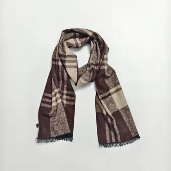 Šála HEDVÁBNÝ SVĚT Šála z česaného hedvábí hnědo-béžová