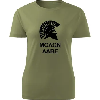 Dámské tričko MOLON LABE Two Line - olivová