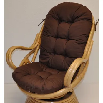 Podsedák Polstr na křeslo SWIVEL hnědý kepr