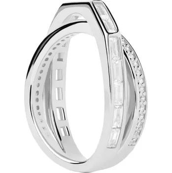 Prsten PDPAOLA Třpytivý stříbrný prsten se zirkony Olivia Essentials AN02-A10 50 mm + 2 měsíce na vrácení zboží