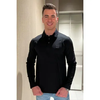 Pánské oblečení Pánské tričko BOSS Black 50485162 černé Velikost: L