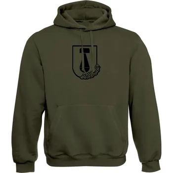 Pánská móda Mikina s kapucí CZECH EOD - olivová