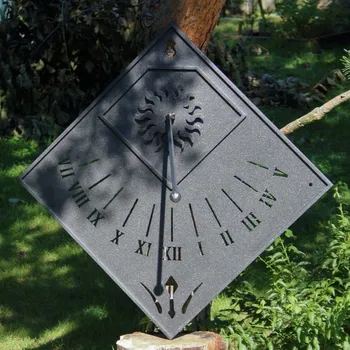 Hodiny Sluneční hodiny na zeď černé