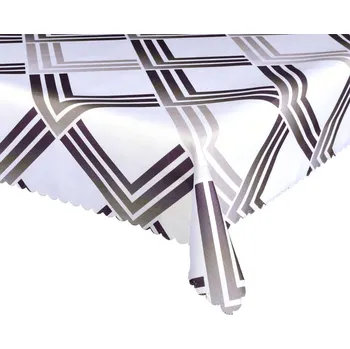 Stolování Ubrus s nešpinivou úpravou, Zig Zag, hnědý