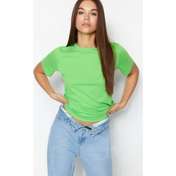 Dámská móda Dámské triko Trendyol Trendyol světle zelená 2117660