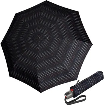 Deštník Knirps T.200 CHECK BLACK - elegantní dámský plně automatický deštník