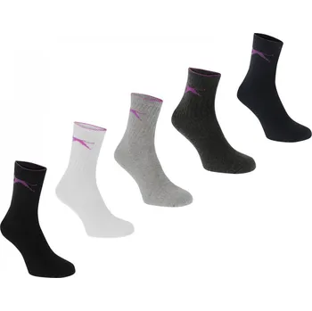 Dámské ponožky Slazenger 5 Pack Crew Socks Ladies Bright Asst Ladies 4-8