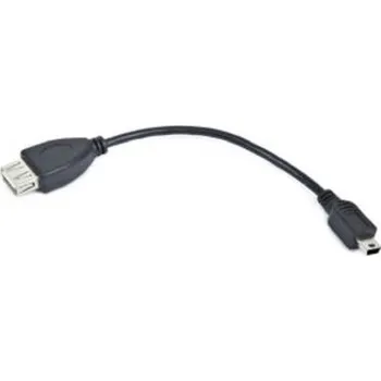 Datový kabel KABEL USB mini 0.15m 2.0, USB A(F) - miniUSB B(M) - funkce OTG (On The Go), 5-pin, GEMBIRD A-OTG-AFBM-002