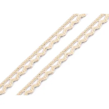 Krajka Bavlněná krajka paličkovaná šíře 9 mm