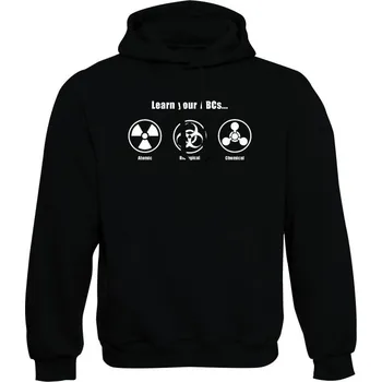 Pánská mikina Mikina s kapucí Learn your ABCs - černá