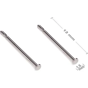 Materiál na výrobu šperku Náušnicové puzety lepící z chirurgické oceli 316L 13x1,5 mm