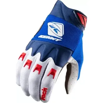 Cyklistické rukavice dětské rukavice Kenny Racing Track Blue White Red