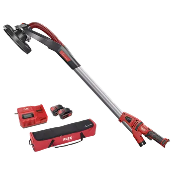 úhlová bruska Aku-bruska na stěny a stropy se systémem výměnných brusných hlav FLEX GE MH 18.0V EC 225mm / 5.0 Set+MH-R