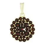 Český granát - přívěsek zlatý Slunce GT-2470043