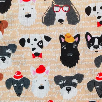 Psí hlavy bavlna č.D73 1 metr Český výrobce