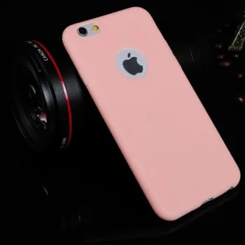 Pouzdro na mobilní telefon Silikonový matný obal s výřezem pro Apple iPhone 7 - růžový