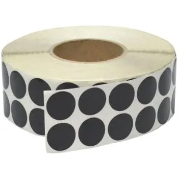 Samolepící etiketa Samolepicí fixační kolečko průměr 30 mm černé (3000 ks na kotouči)
