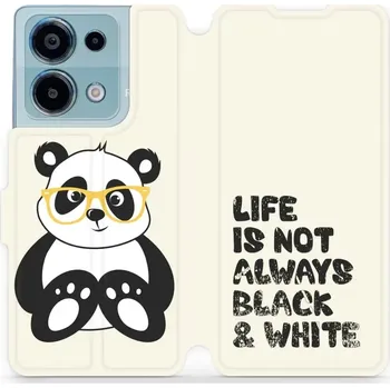 Pouzdro na mobilní telefon Flipové pouzdro Mobiwear - Xiaomi Redmi Note 13 Pro 4G / Poco M6 Pro 4G - M041S Panda - life is not (Knížkové flip pouzdro, obal, kryt na mobil Xiaomi Redmi Note 13 Pro 4G / Poco M6 Pro 4G - M041S Panda - life is not, materiál Umělá kůže + TPU - ochrana)
