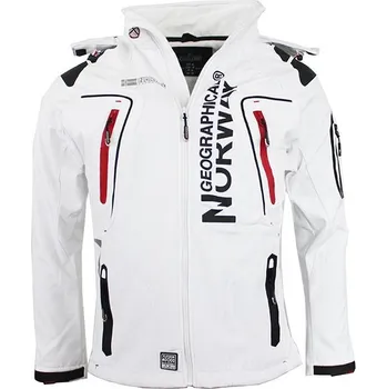 Pánská softshellová bunda GEOGRAPHICAL NORWAY bunda pánská softshell TECHNO bílá XL