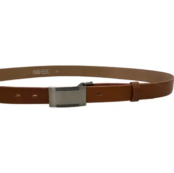 Módní doplněk Pánský úzký kožený pásek 30-020-7PS-48 hnědý - obvod pasu 90 cm 90 cm
