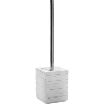 Dávkovač mýdla QUADROTTO WC štětka na postavení, bílá