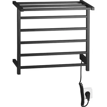 Radiátor ELZOR elektrický sušák ručníků 500x470mm, 60W, černá mat