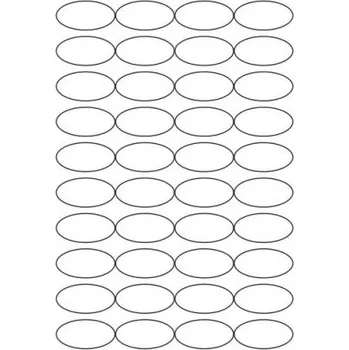 Samolepící etiketa Etikety PRINT elipsa 45x25 mm bílé lesklé 170 g/m2 (50xA4)