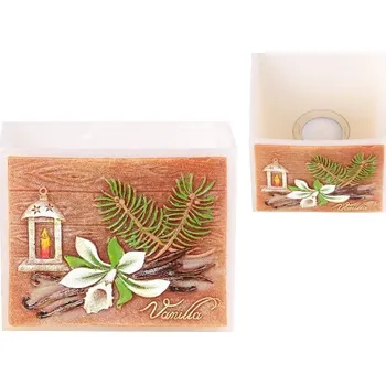 Svíčka Vanilka Lampion 120x120x95mm na Čaj. svíčku 525 gram