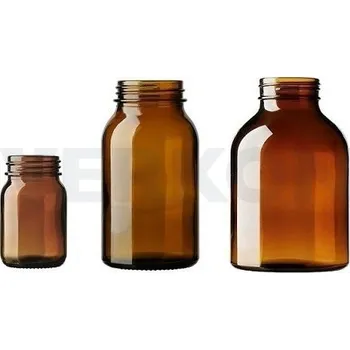 Láhev širokohrdlá tabletovka, hnědá, bez uzávěru, Objem [ml]: 1300, Uzávěr: GL 60