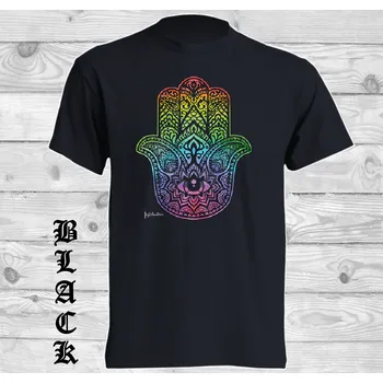 detske-levne-bavlnene-tricko-potisk-hamsa-bozi-ruka Barva: Black -černá, velikost: 116