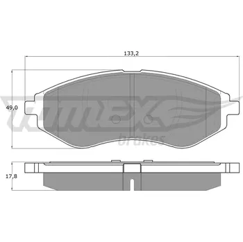 Brzdová destička Sada brzdových destiček, kotoučová brzda TOMEX Brakes 14-22