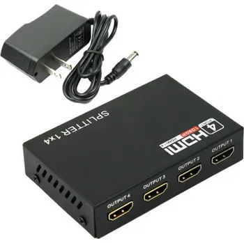 Zabezpečení domácnosti HDMI splitter, 4x1 port 1920x1080 px, černý