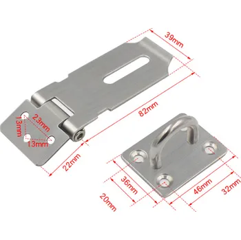 Nábytkové kování Dveřní nerezová petlice 82mm s protikusem (PEP3)