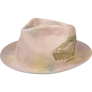 Klobouk Letní růžový klobouk Fedora Toyo Stetson - XXL (63 cm)