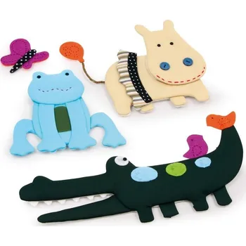 Dřevěná hračka Small Foot Dekorativní nálepky 4 přátelé